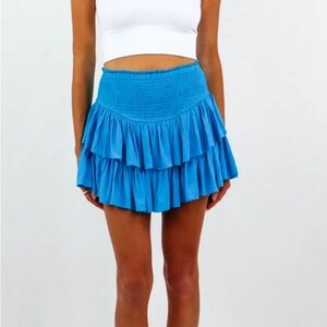 Rock N Rags Sunshine Daydream Skirt in Neon Blue